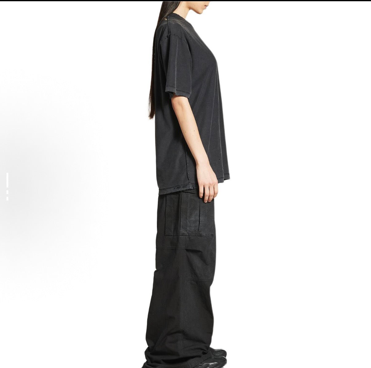 발렌시아가 / 빈티지 워싱 로고 티셔츠