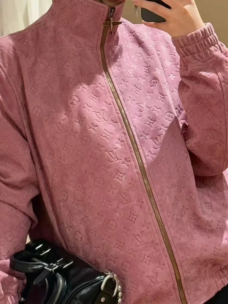 루이비통 / 스웨이드 하이넥 자켓