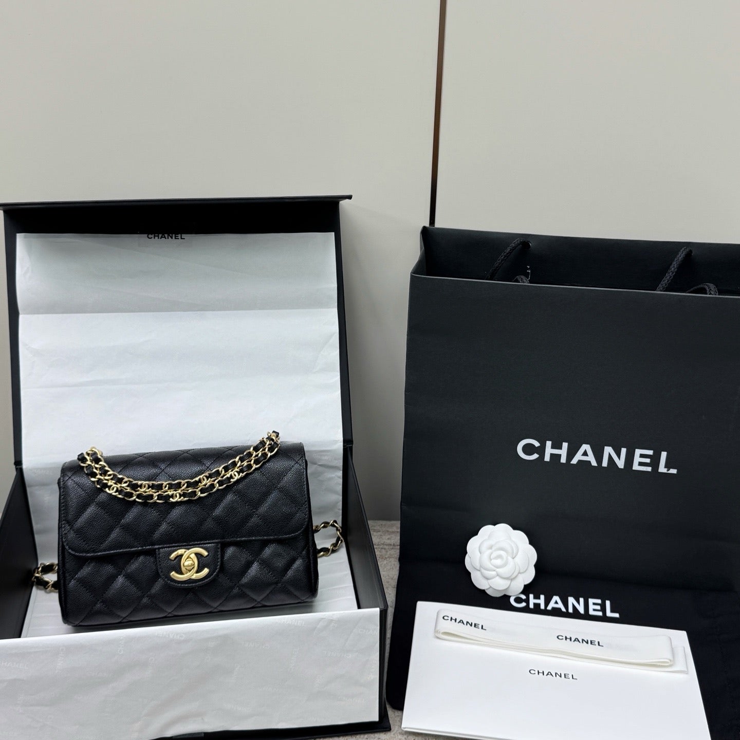 사넬 / 더블체인 플랩백 미니 25P