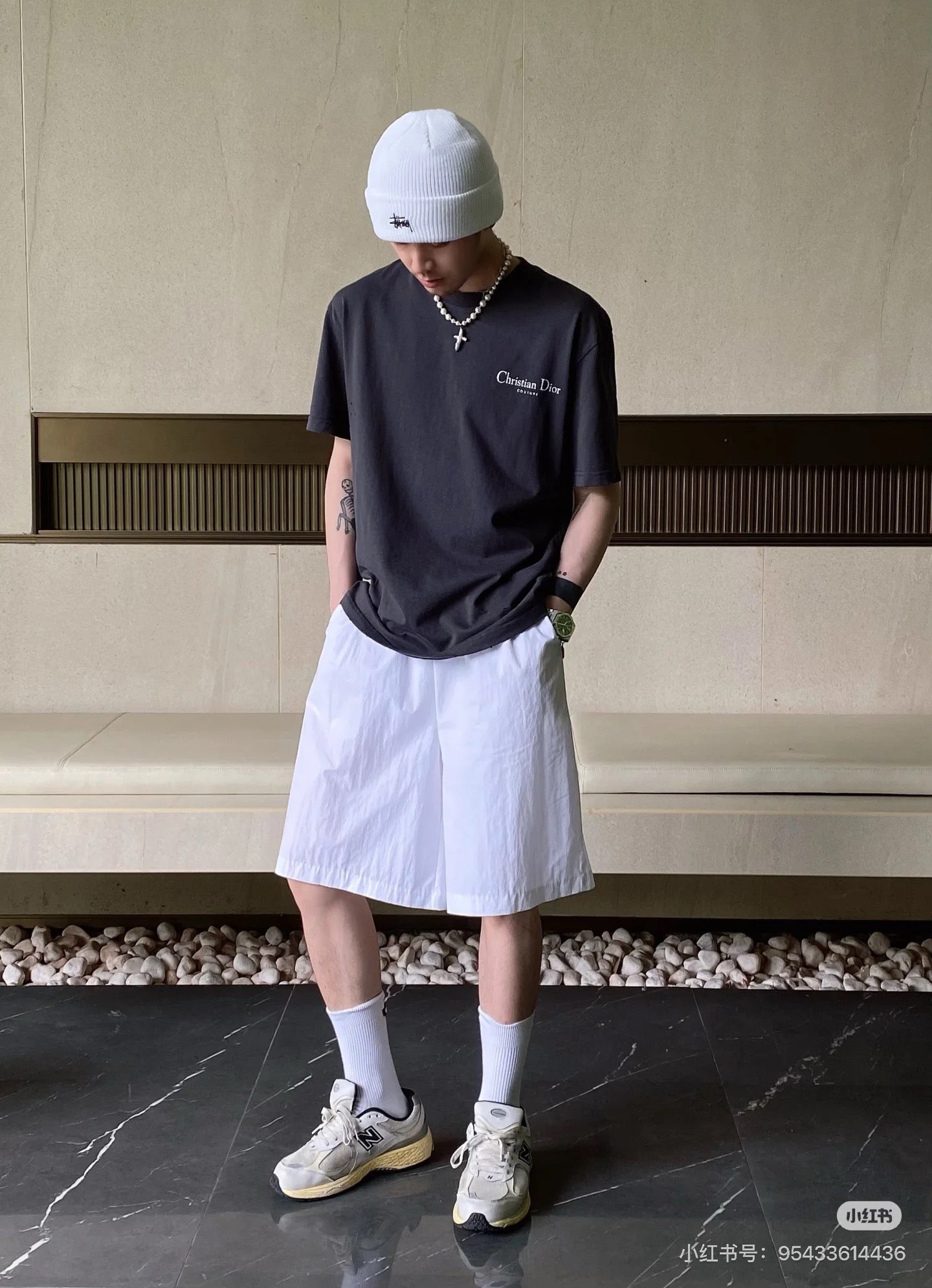 디올 / Couture 은방울꽃 티셔츠 캐주얼 핏