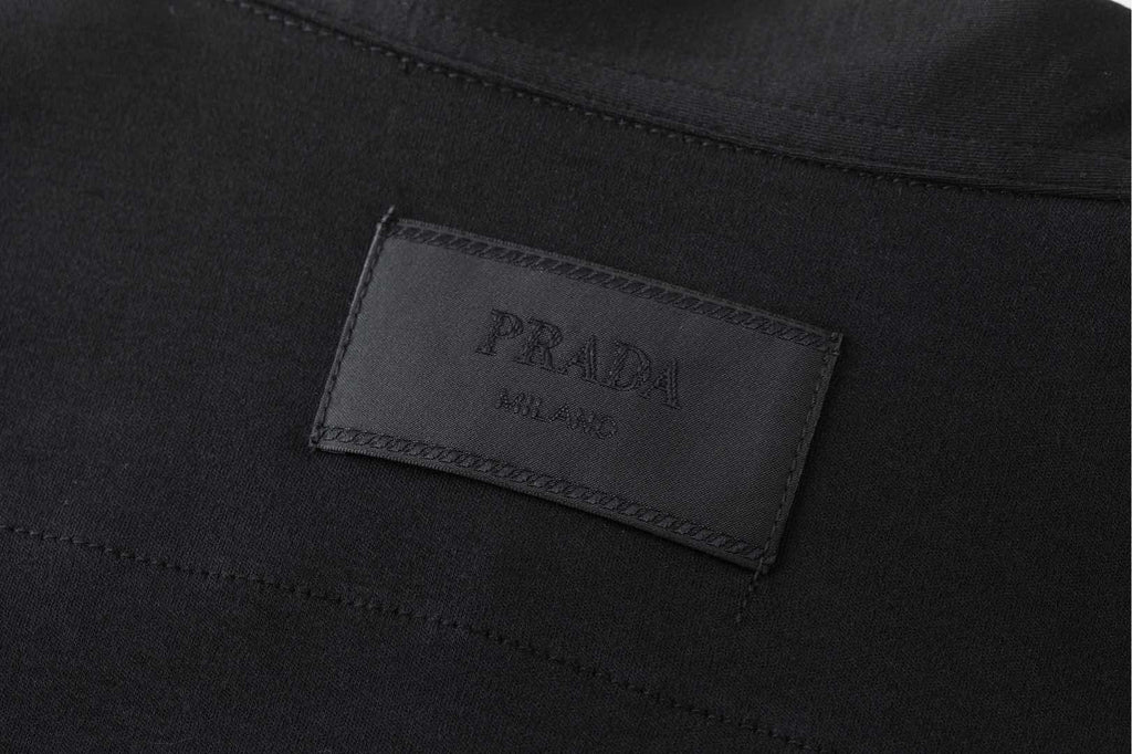 프라다 / 리나일론 디테일 스트레치 코튼 폴로 셔츠