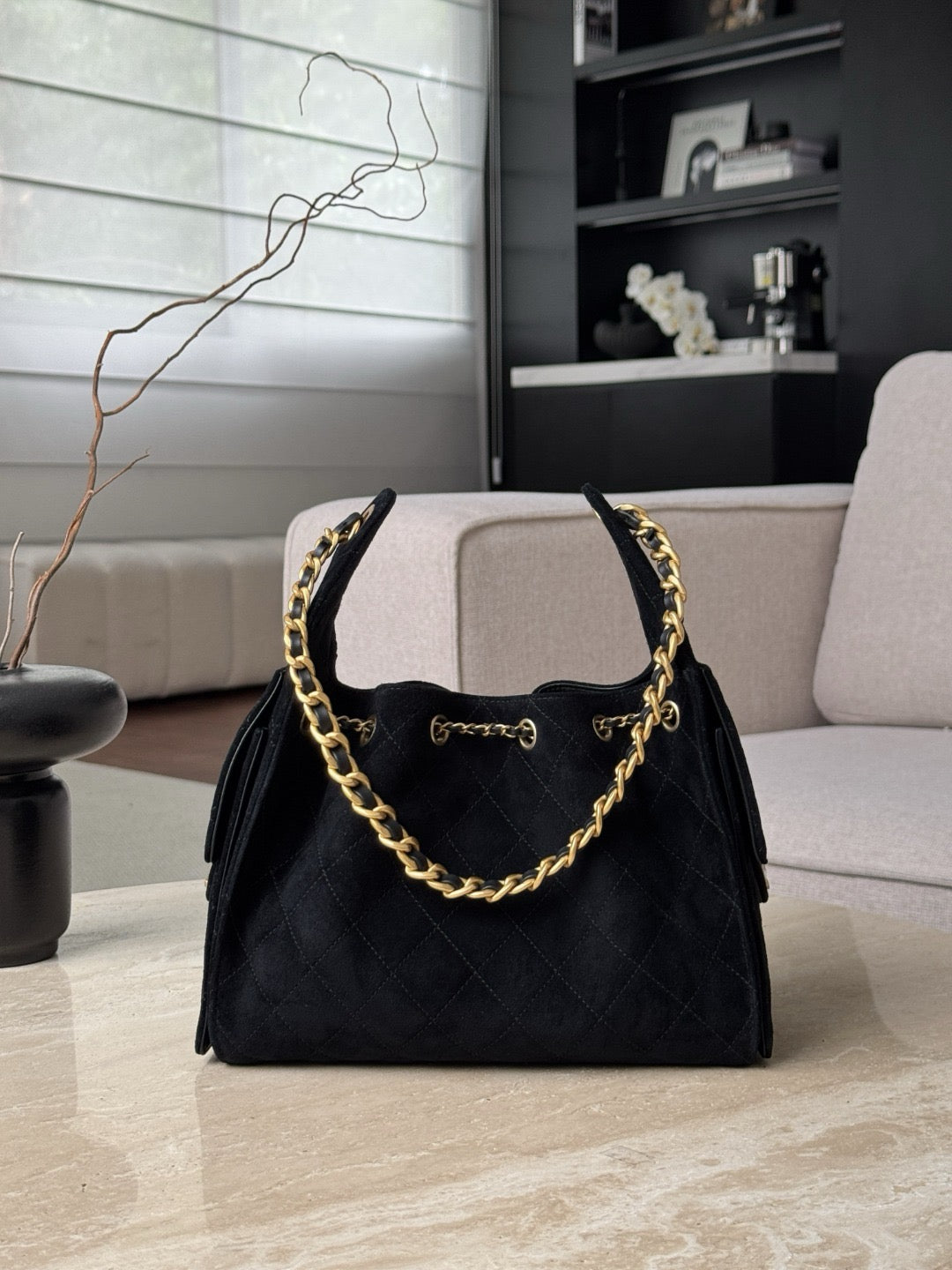 샤넬 / 25k 호보 스웨이드 25 스몰 백