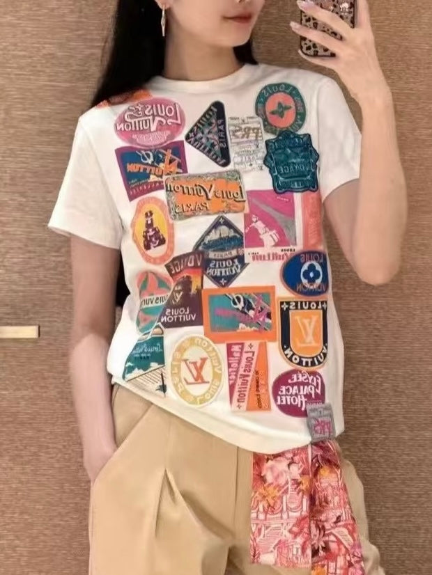 루이비통 / 마히나 패치 로고 티셔츠