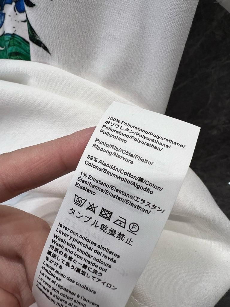 로에베 / 스몰 네크라인 프린트 쇼트 티셔츠