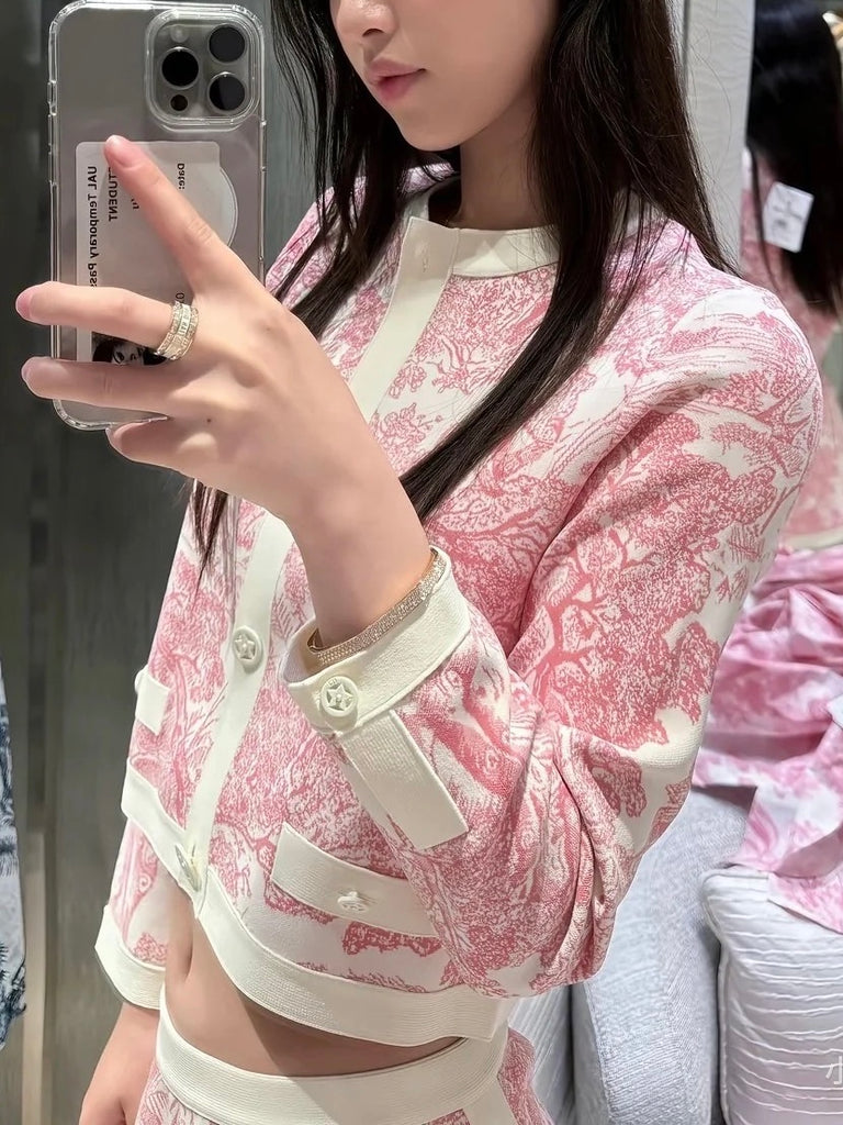 디올 / 자카드 로고 니트 가디건