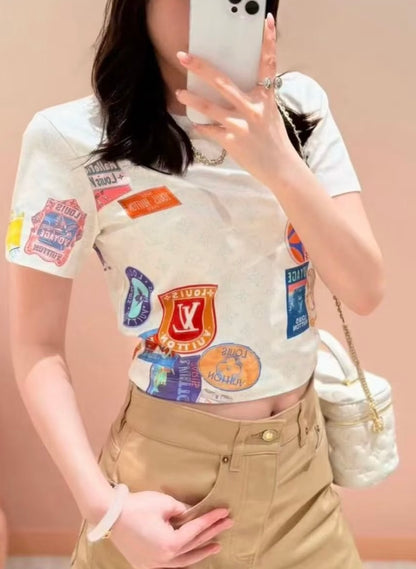 루이비통 / 마히나 패치 크롭 티셔츠