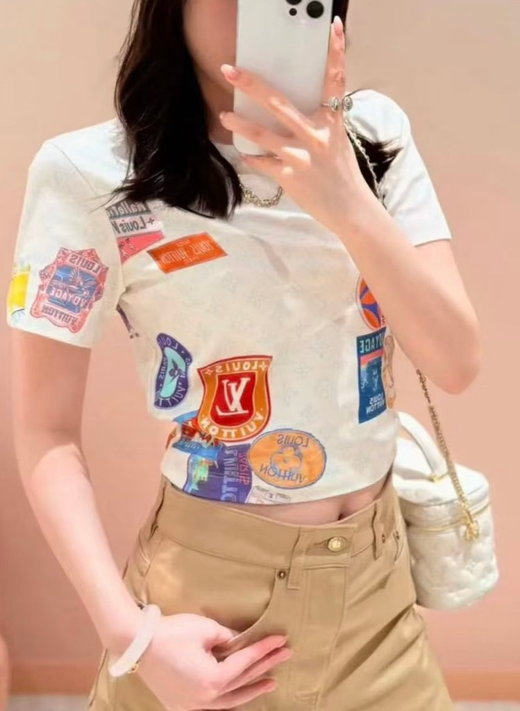 루이비통 / 마히나 패치 크롭 티셔츠