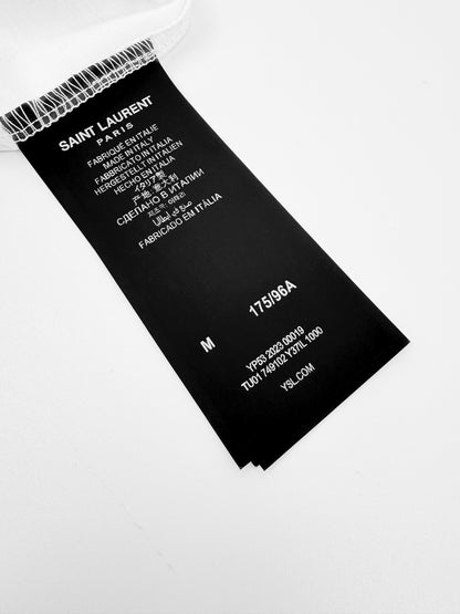생로랑 / 자수 로고 쇼트 티셔츠
