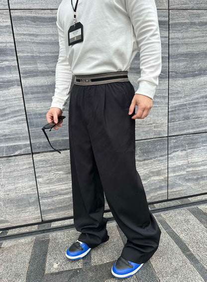 로에베 / 미들 로고 밴딩 와이드 팬츠