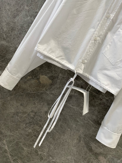 알렉산더왕 / 랩 컷팅 스트랩 크롭 셔츠