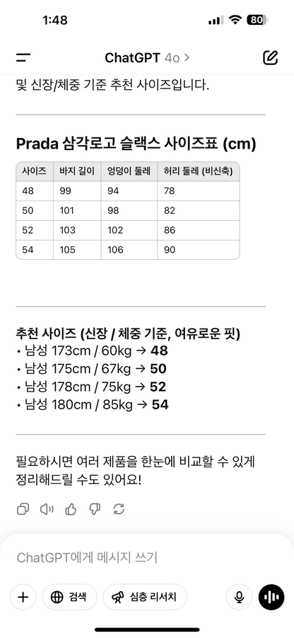 프라다 / 삼각로고 슬랙스 팬츠
