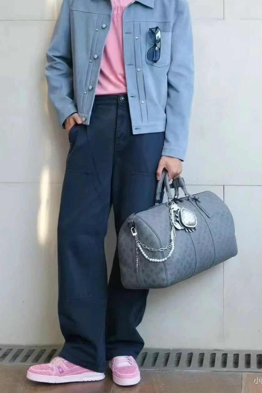 루이비통 / 자수 포켓 데님 워크 팬츠