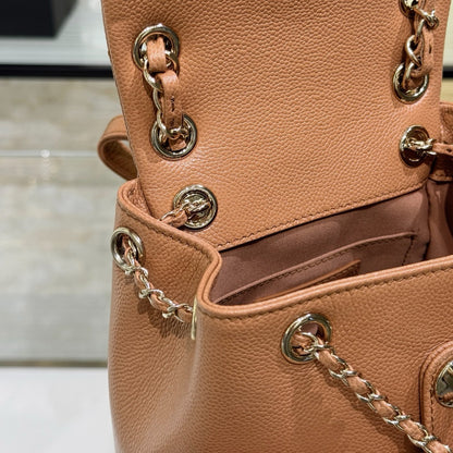 샤넬 / 듀마 백팩 투포켓 골드 스몰 23P