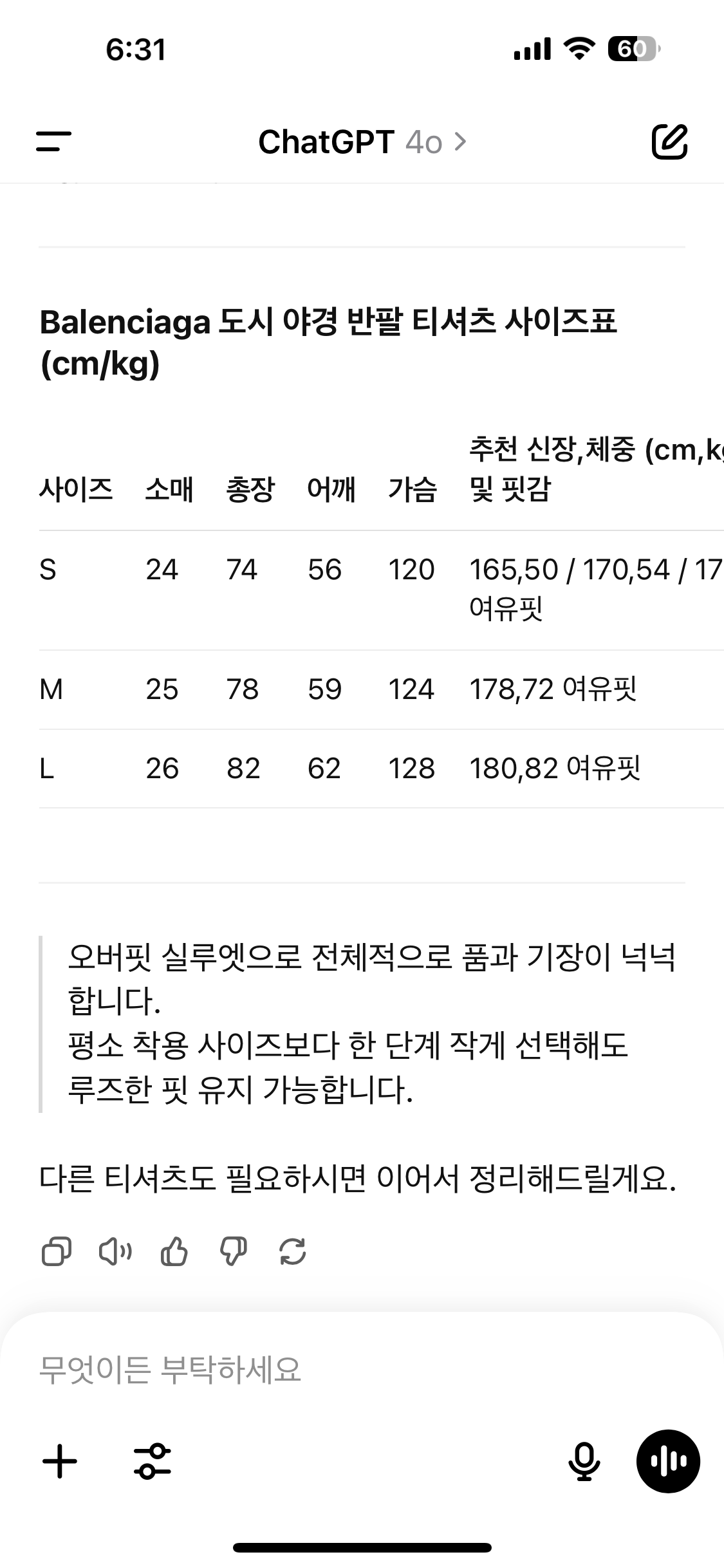 발렌시아가 / 시티뷰 프린트 오버핏 티셔츠