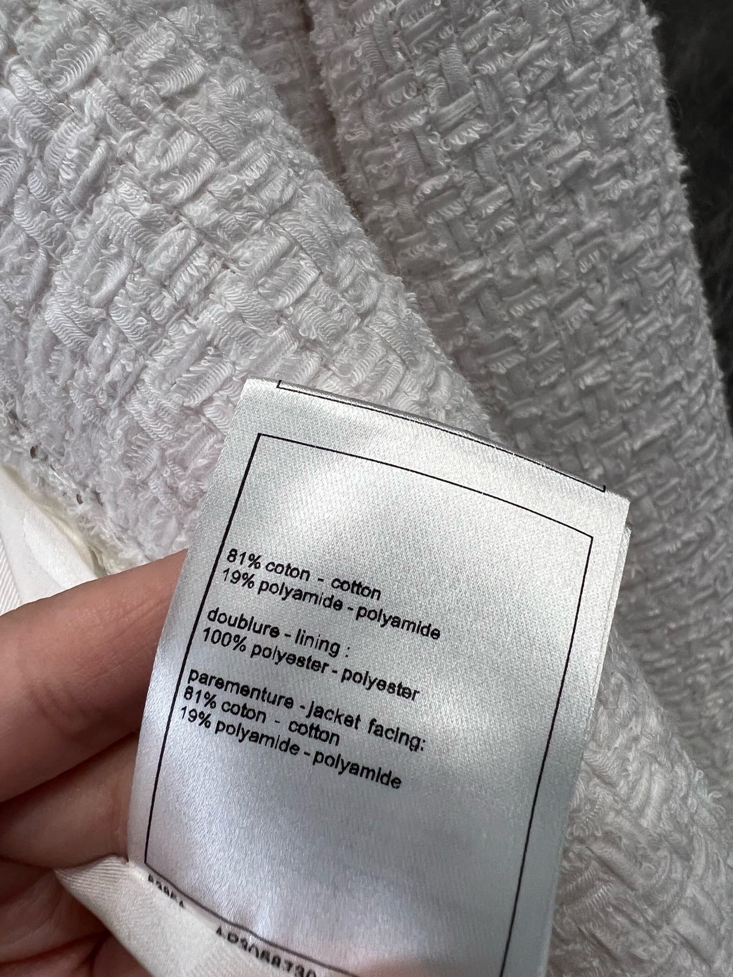 샤넬 / 우븐 롱 투포켓 트위드 코트