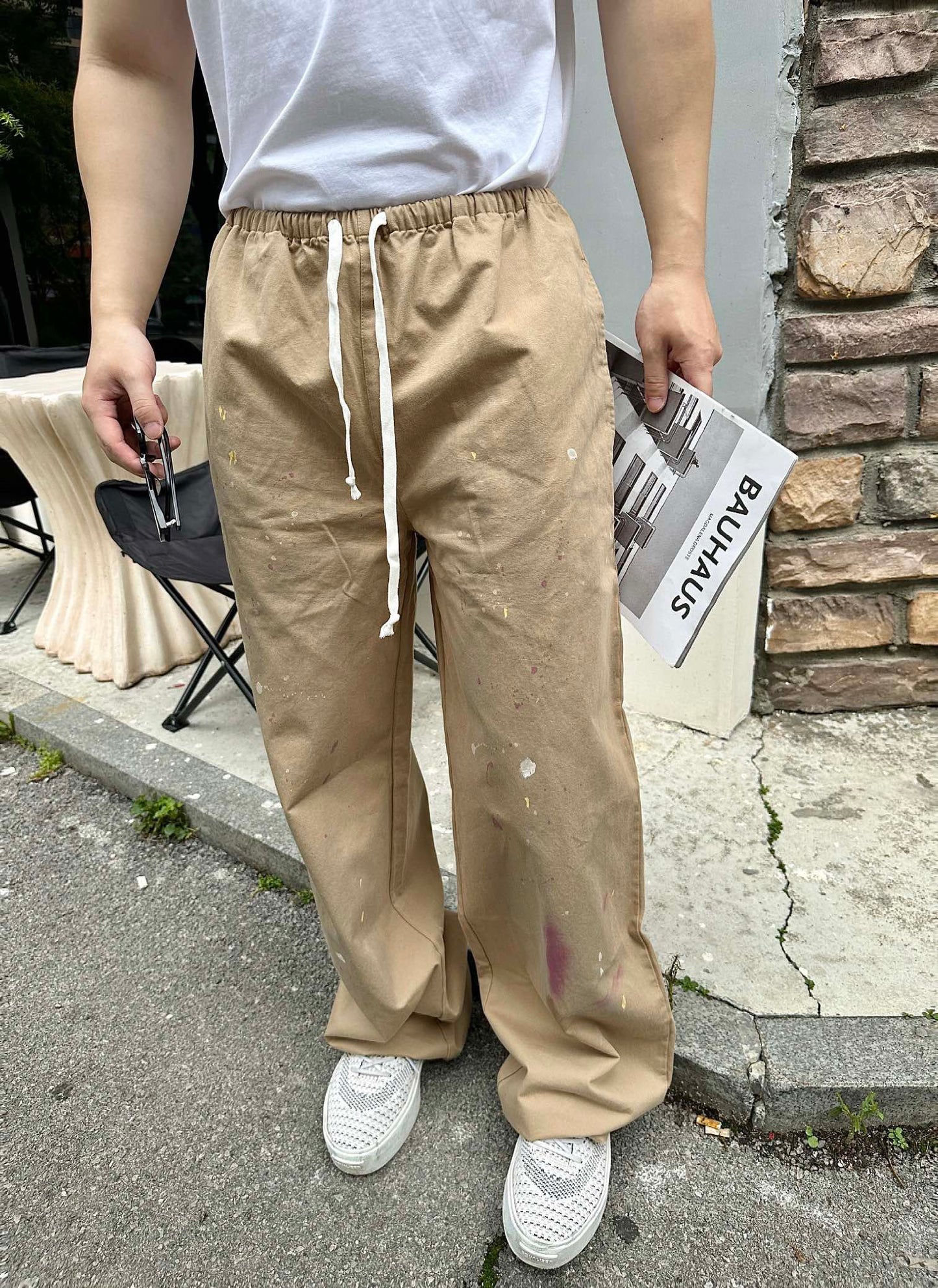 메종마르지엘라 / 잉크젯 캐주얼 밴딩 팬츠