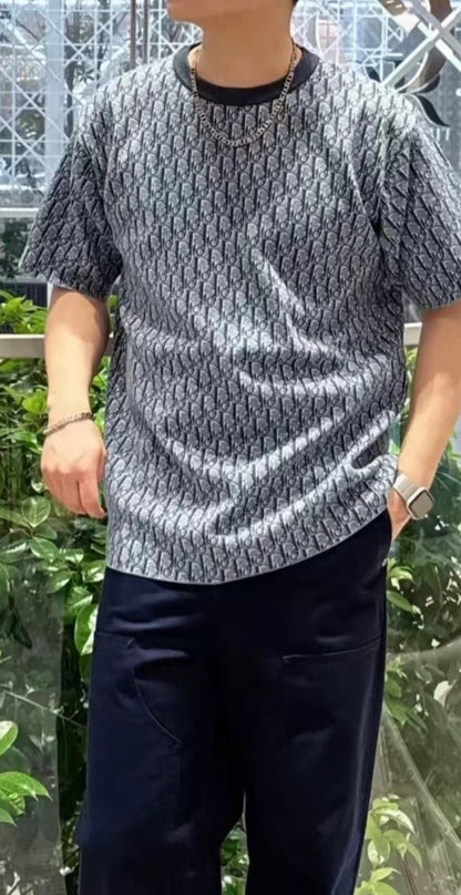 디올 / 오블리크 자카드 니트 티셔츠