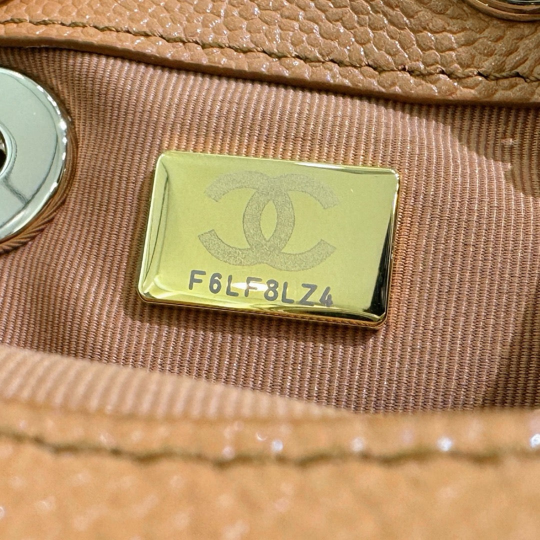 샤넬 / 듀마 백팩 투포켓 골드 스몰 23P