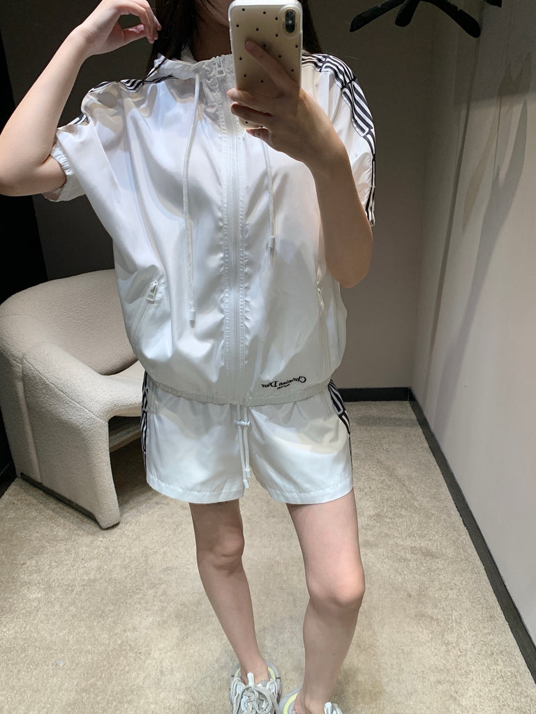 디올 / 시그니처 레터링 로고 나일론 캐주얼 후드 점퍼&쇼츠