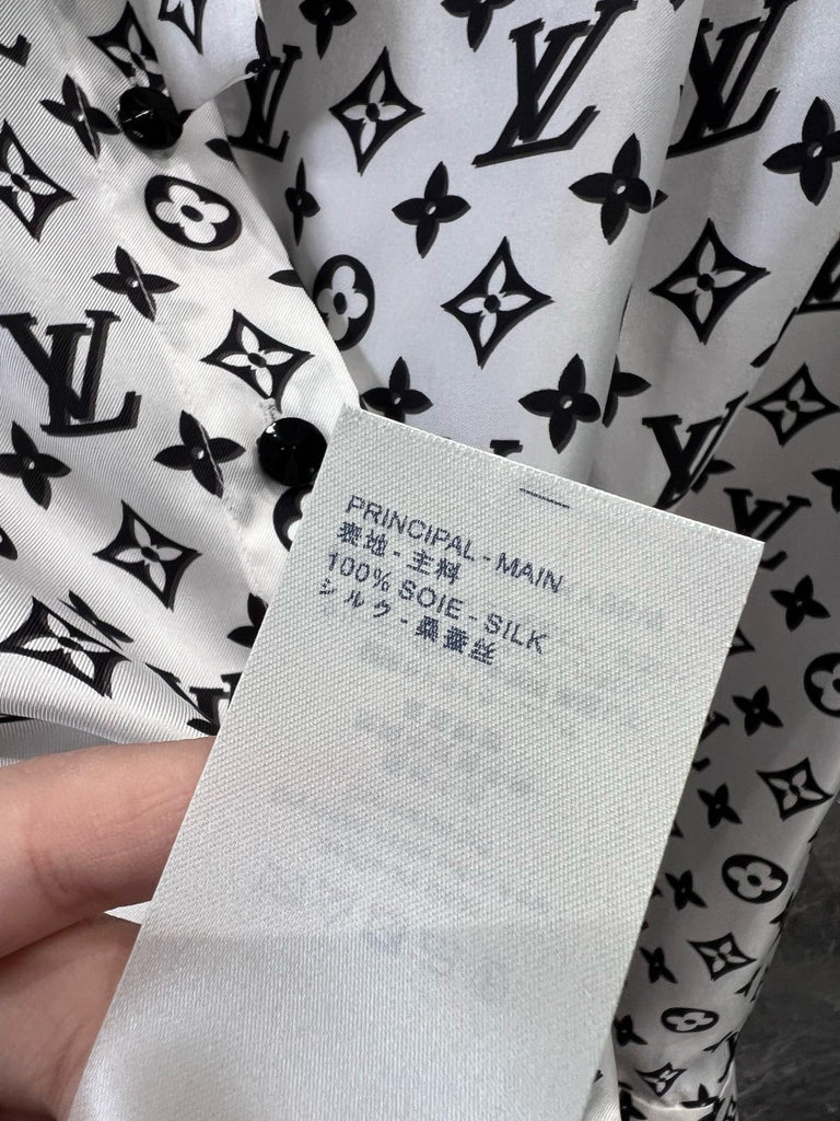 루이비통 / 리본 넥 퍼프 실크 셔츠