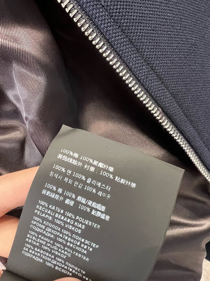 미우미우 / 레터링 자수 하이넥 집업 점퍼