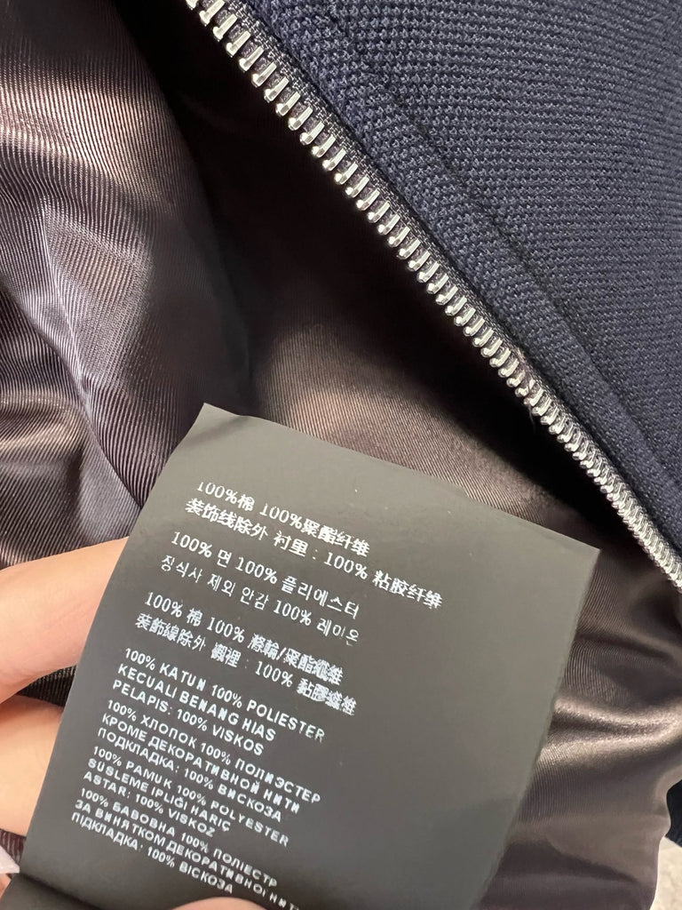 미우미우 / 레터링 자수 하이넥 집업 점퍼