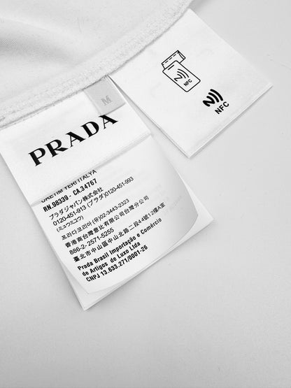프라다 / 라벨 로고 포켓 쇼트 티셔츠