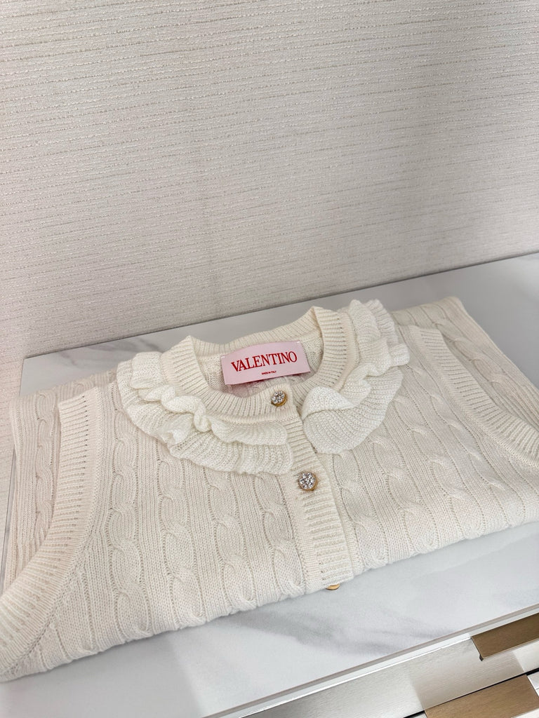 발렌티노 / 브이넥 프릴 드레스