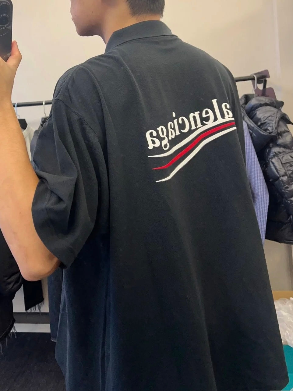 발렌시아가 / 자수 로고 폴로 티셔츠