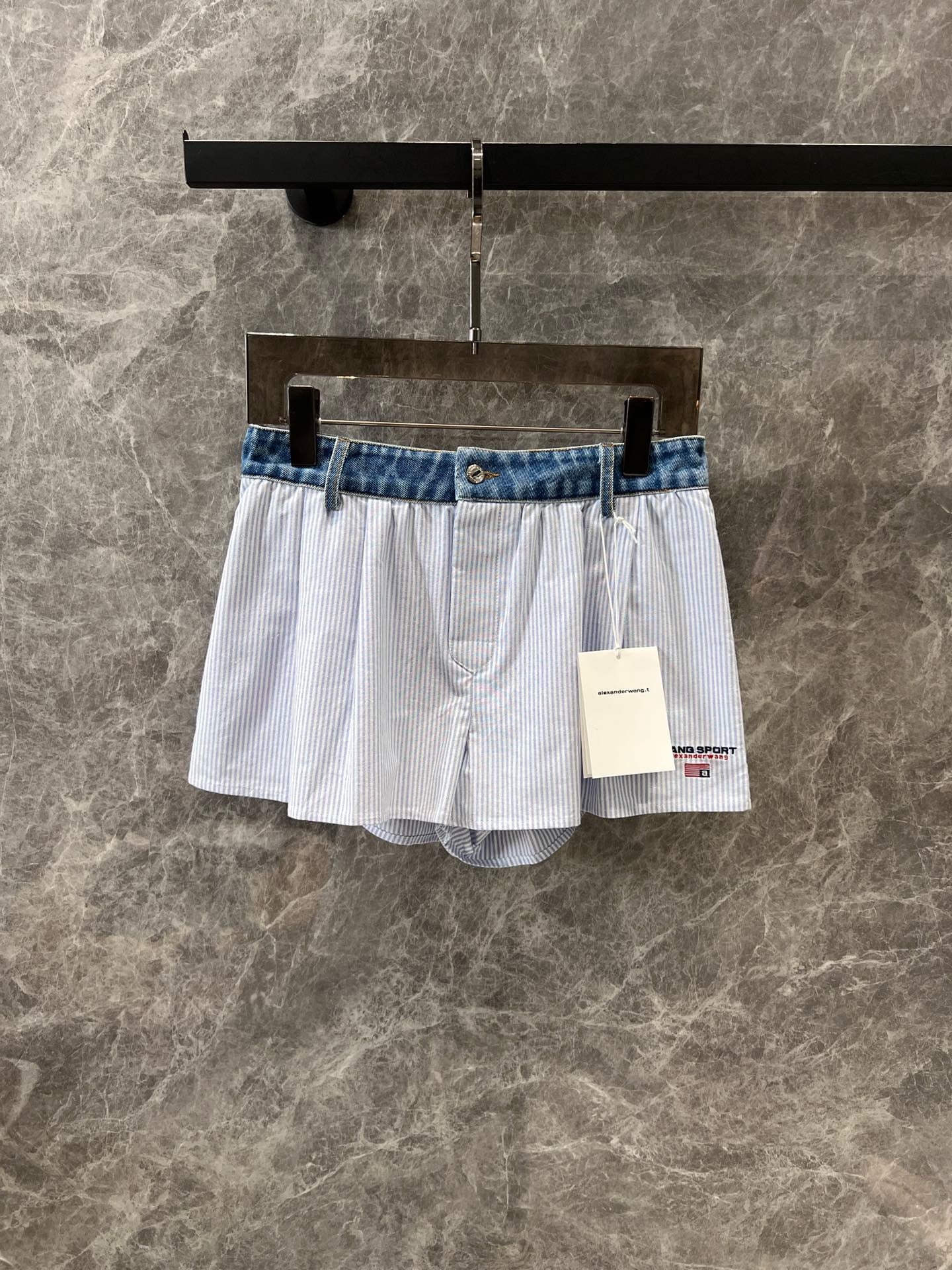 알렉산더왕 / 미들 라인 데님 쇼츠