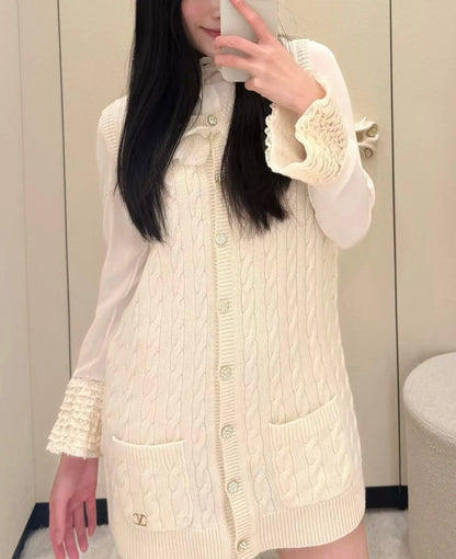 발렌티노 / 브이넥 프릴 드레스