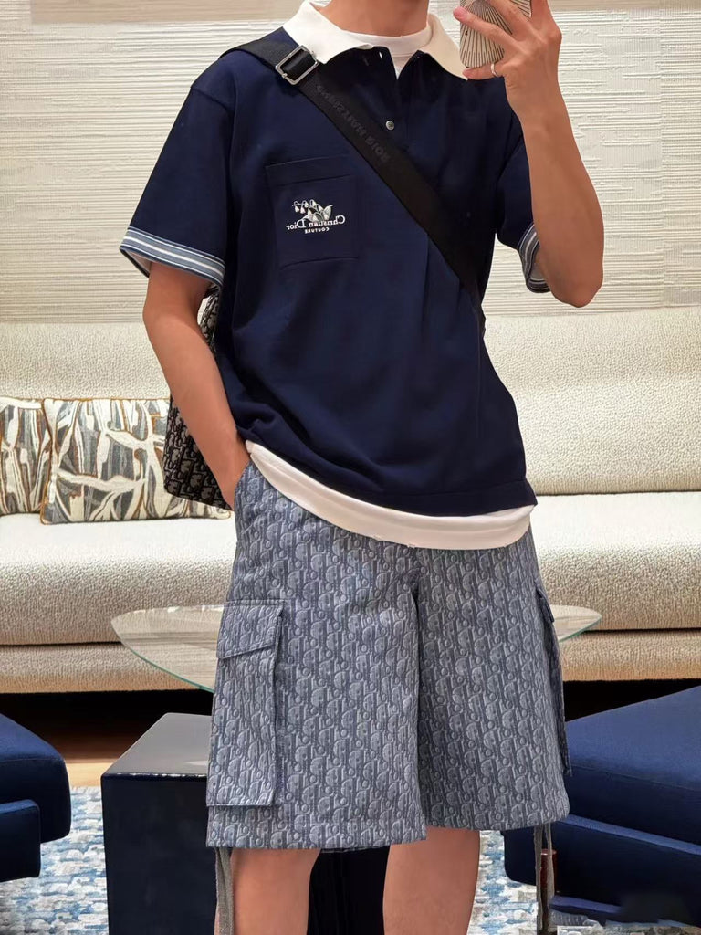 디올 / Couture 은방울꽃 포켓 폴로 티셔츠 캐주얼 핏