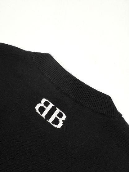 발렌시아가 / BB 로고 니트 기모 스웨트 셔츠