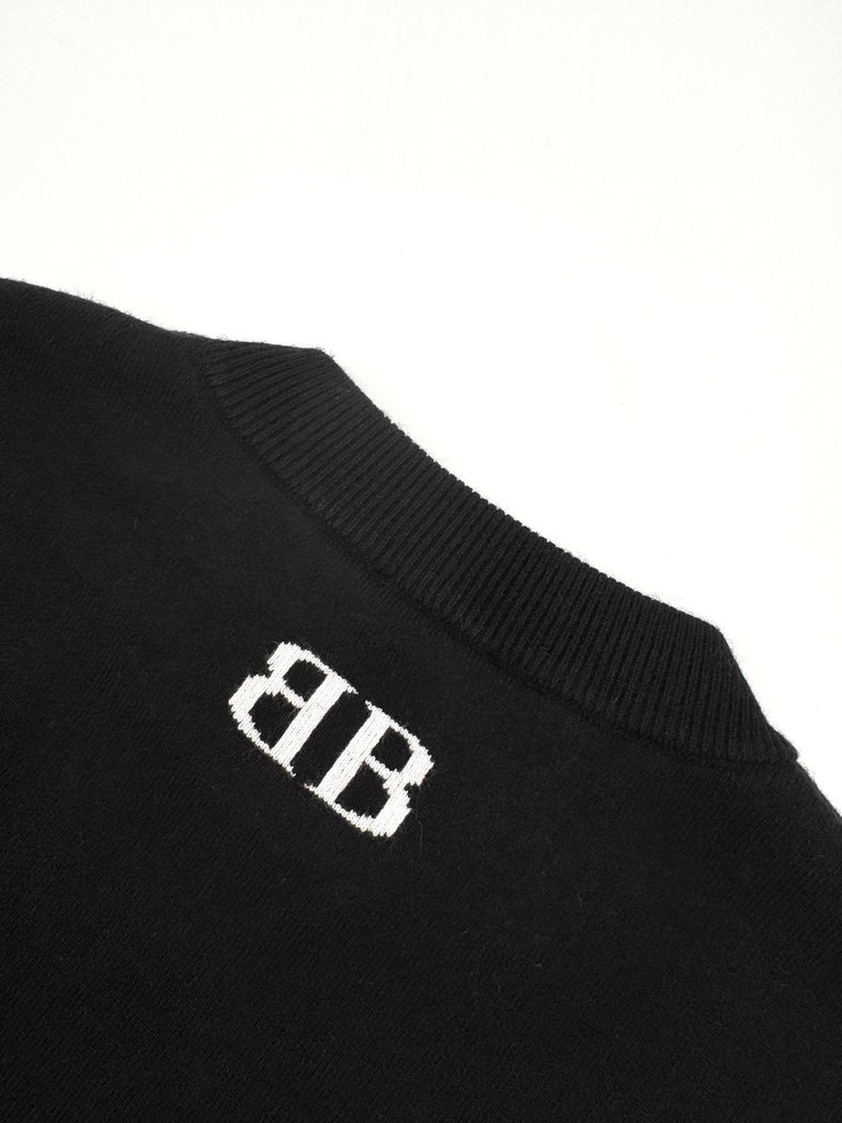 발렌시아가 / BB 로고 니트 기모 스웨트 셔츠