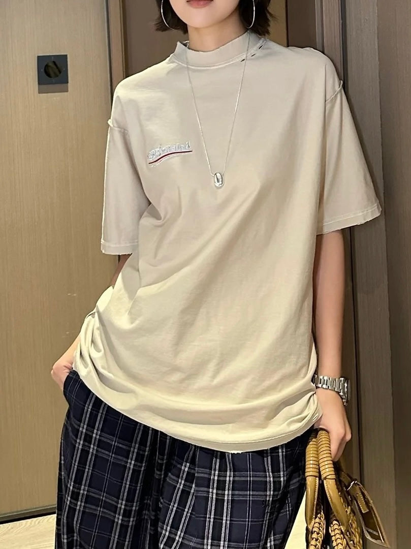 발렌시아가 / 빈티지 워싱 로고 티셔츠