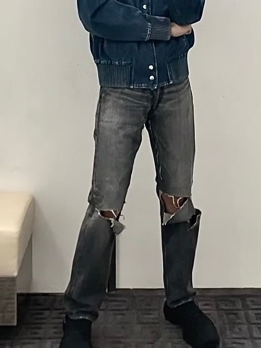 지방시 / 컷팅 데미지 데님 팬츠