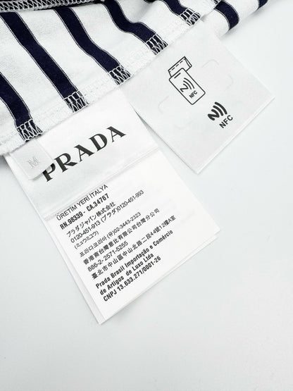 프라다 / 스트라이프 포켓 티셔츠