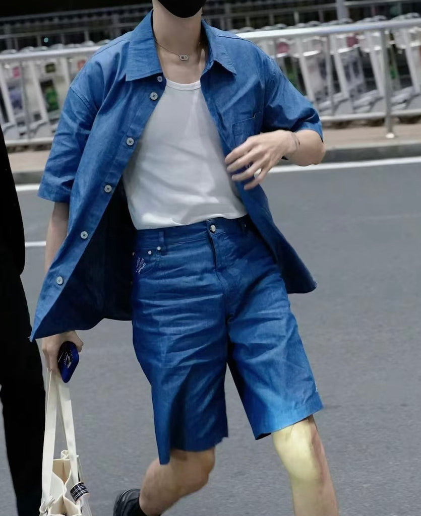 루이비통 / LV 요트 자수 로고 데님 쇼츠
