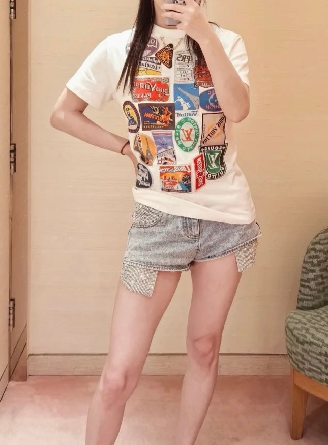 루이비통 / 마히나 패치 로고 티셔츠