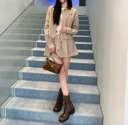 미우미우 / 트월 코튼 체크 셔츠