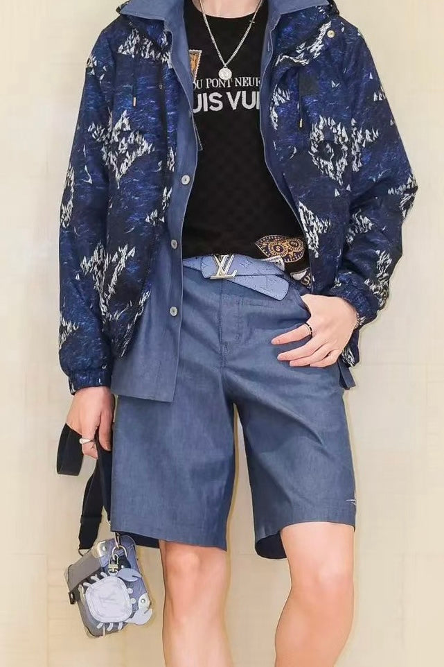 루이비통 / LV 요트 자수 로고 데님 쇼츠