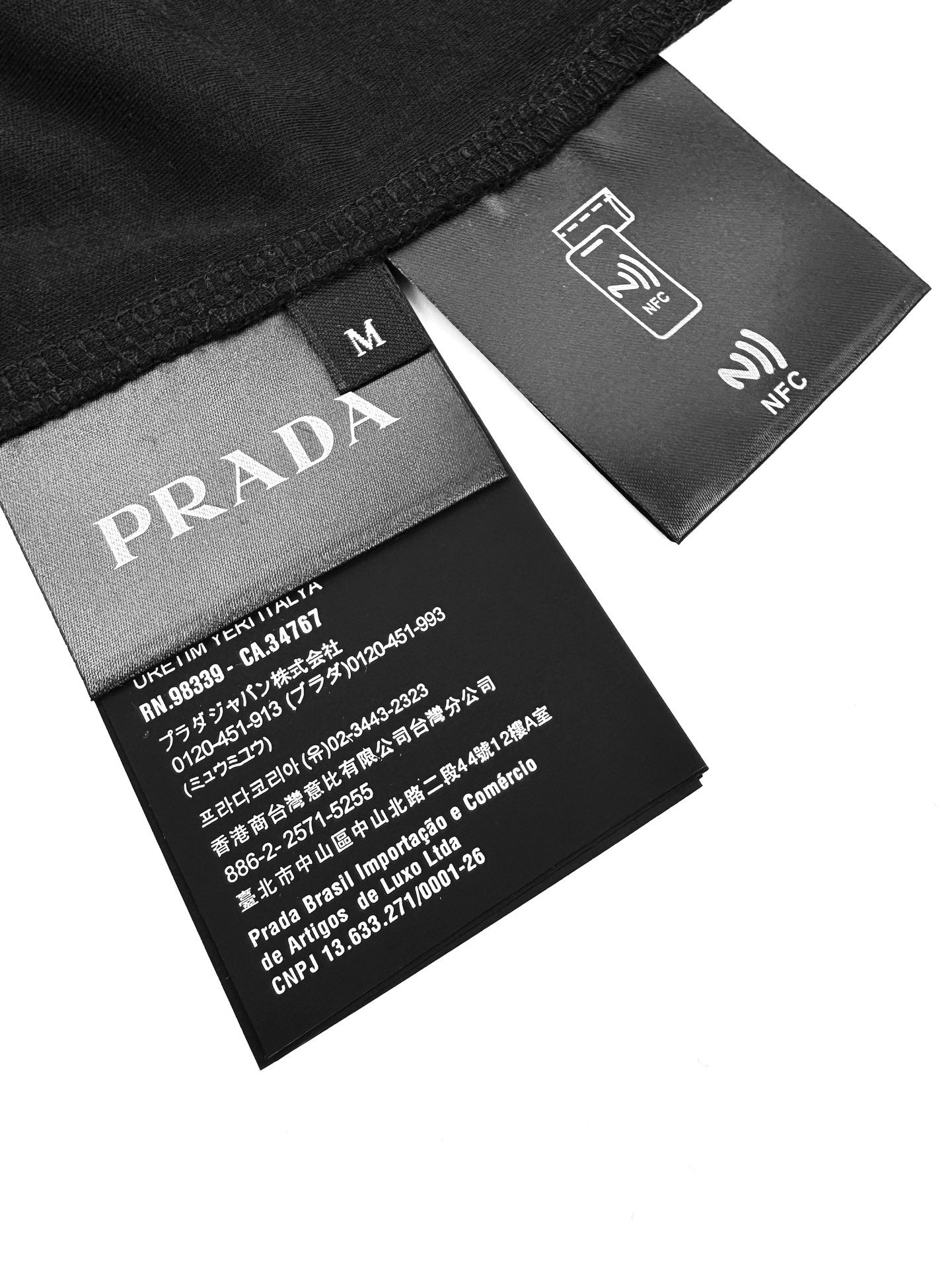 프라다 / 라벨 로고 포켓 쇼트 티셔츠