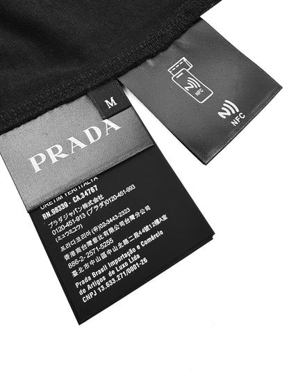 프라다 / 라벨 로고 포켓 쇼트 티셔츠