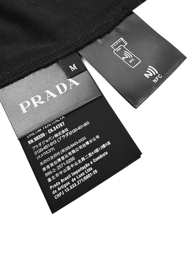 프라다 / 라벨 로고 포켓 쇼트 티셔츠