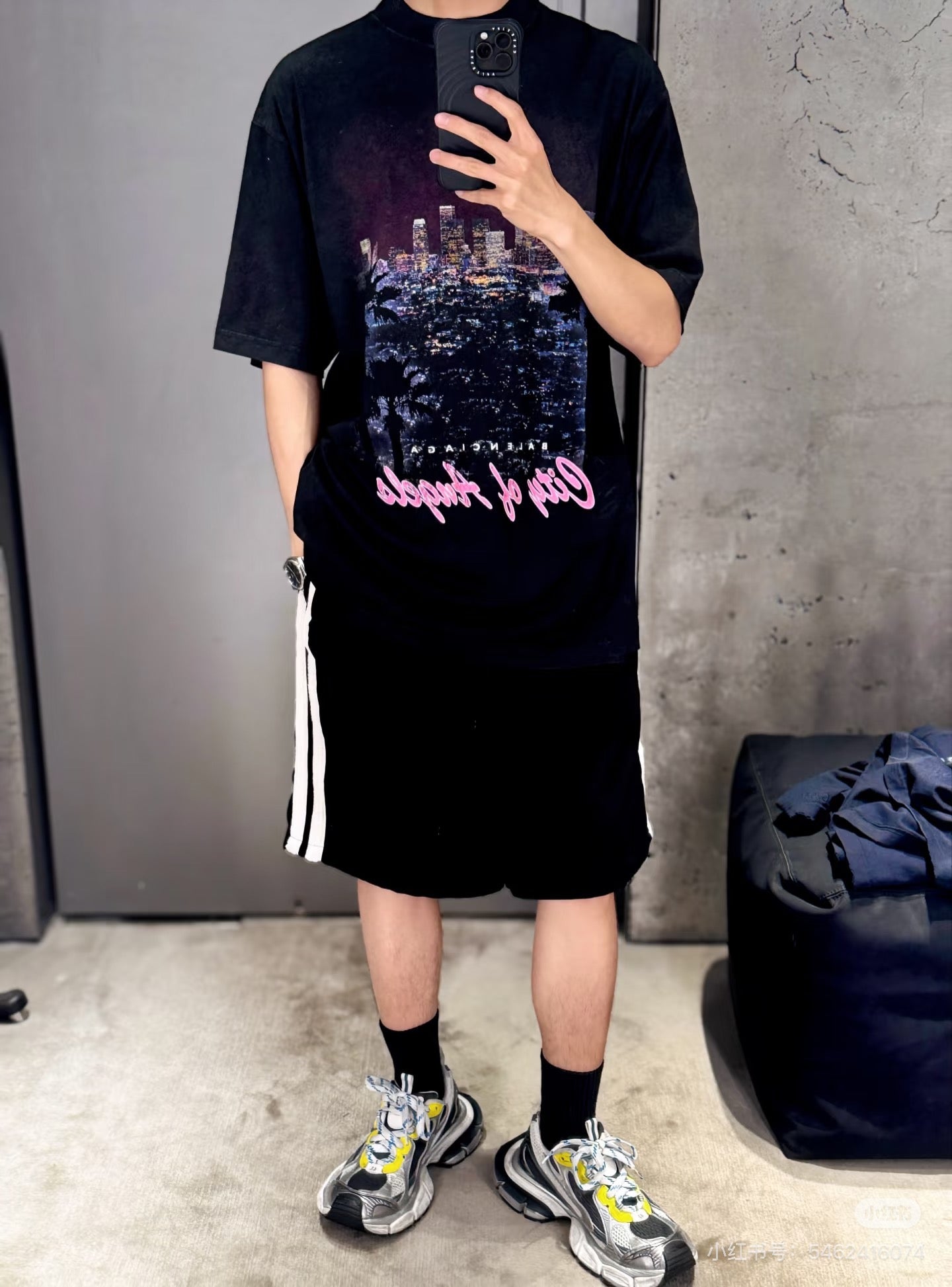 발렌시아가 / 시티뷰 프린트 오버핏 티셔츠