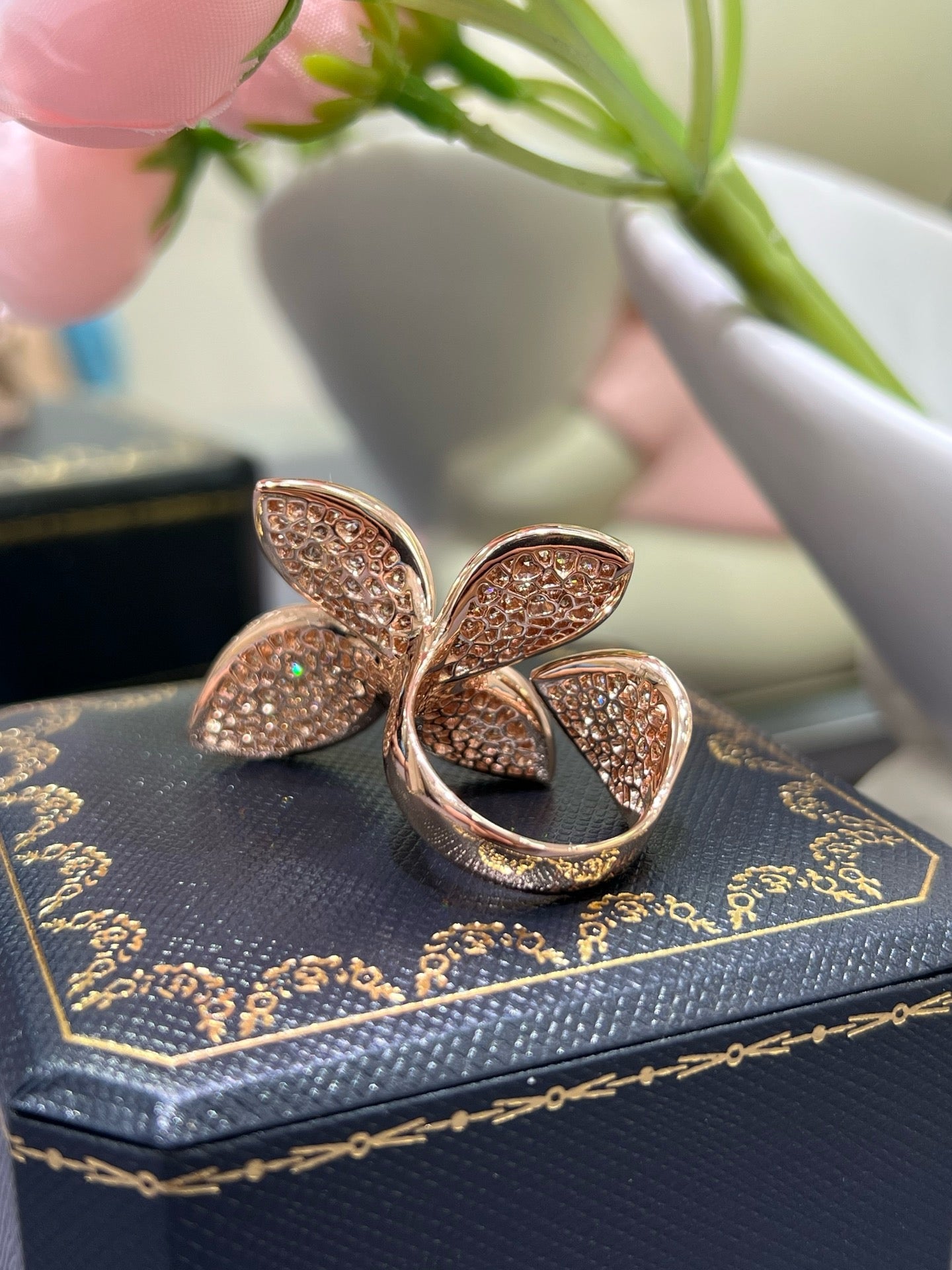 파스콸레 브루니 / 파이브 리프 프린세스 링 18K