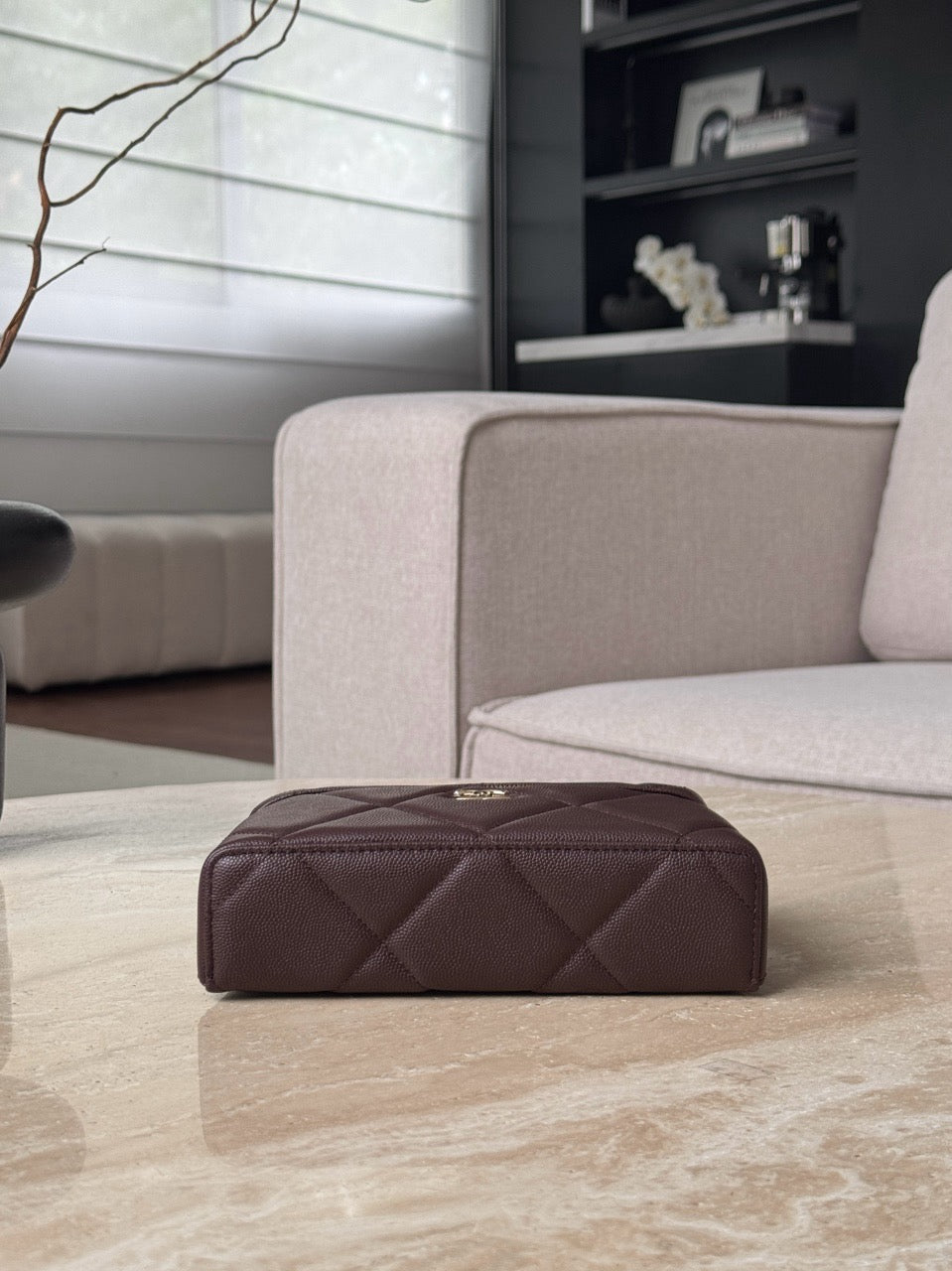 샤넬 / 25k lp 체인 코스메틱 케이스