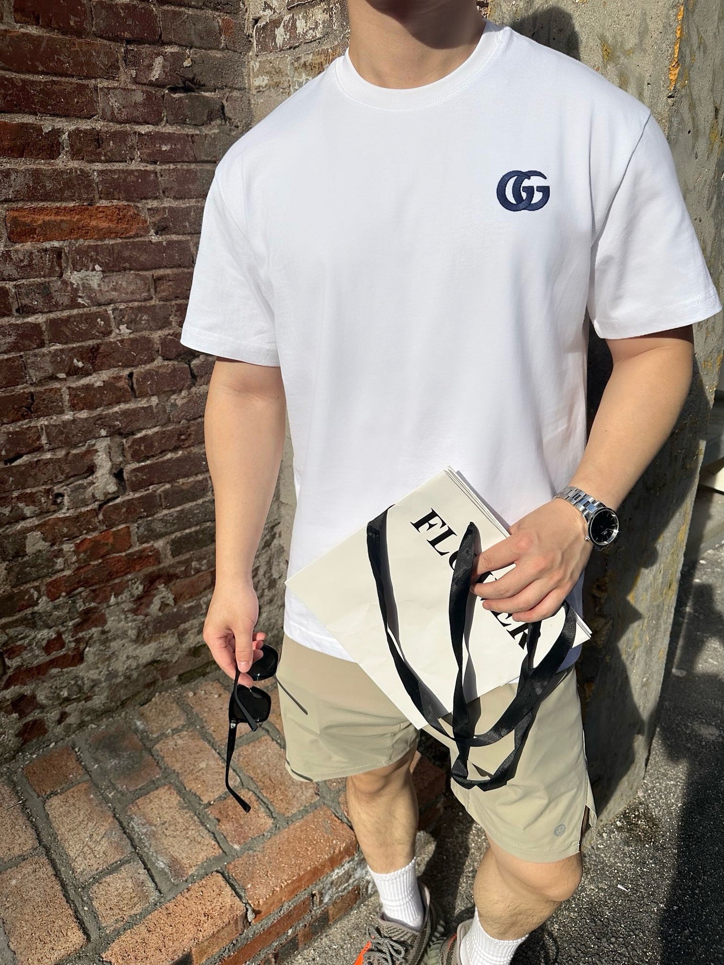 구찌 / GG 자수 로고 티셔츠