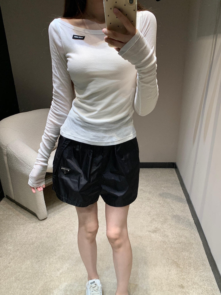 프라다 / 나일론 삼각로고 쇼츠