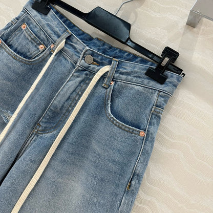메종마르지엘라 / 벨티드 빈티지 워싱 하프 쇼츠